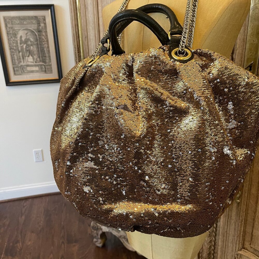 Dr Yany Sequin Gold/Silver Large Handbag
